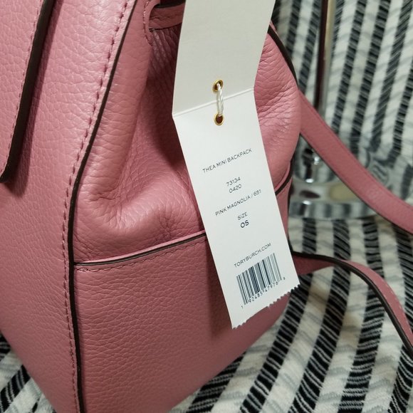 Tory Burch Pink Magnolia Thea Mini Backpack - Picture 8 of 11